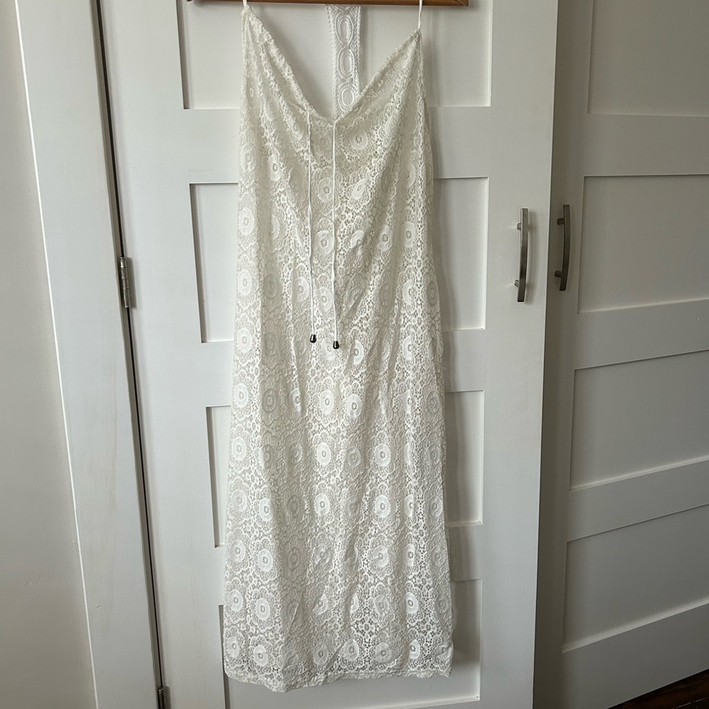 White Cream Sundress Coverup